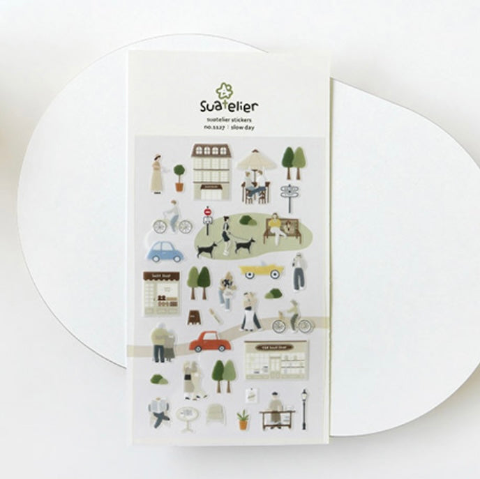 Suatelier Slow Day Decorative Stickers for Journaling and Planners