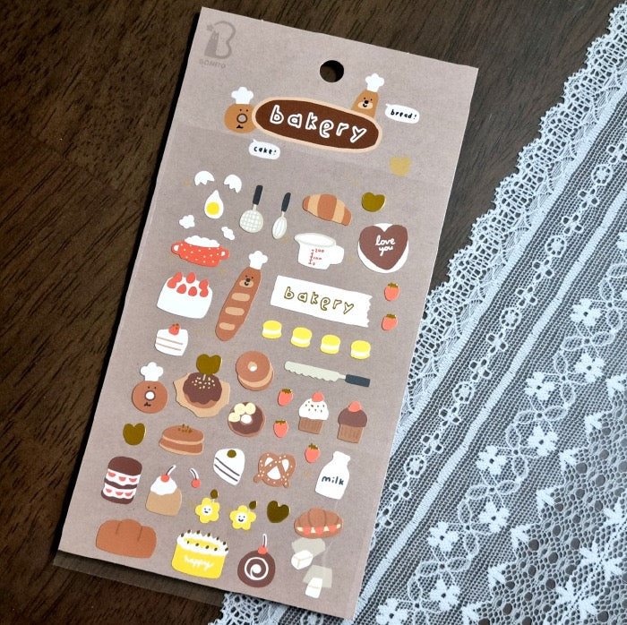 Bonito Bakery Korean Stickers - Whimsical Journaling & Planner Decals