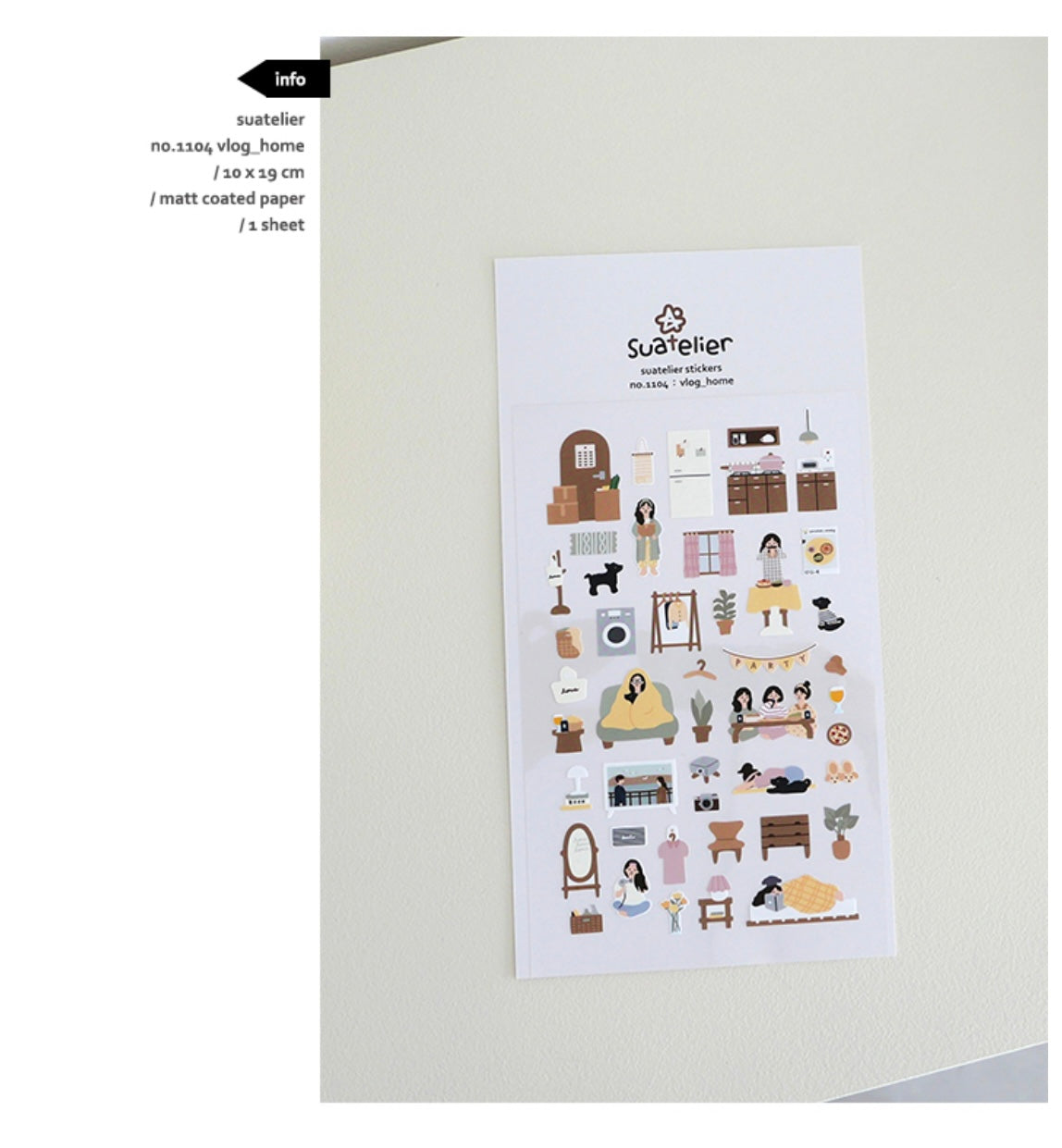 Suatelier Vlog Home Decorative Stickers for Journaling and Planners