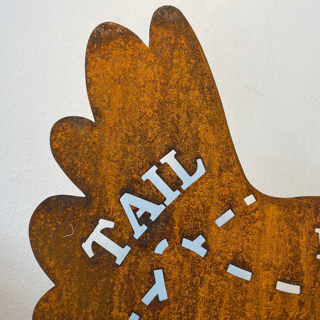 Rustic Metal Chicken Wall Art – 2mm Steel Garden Sign | RW Norfolk