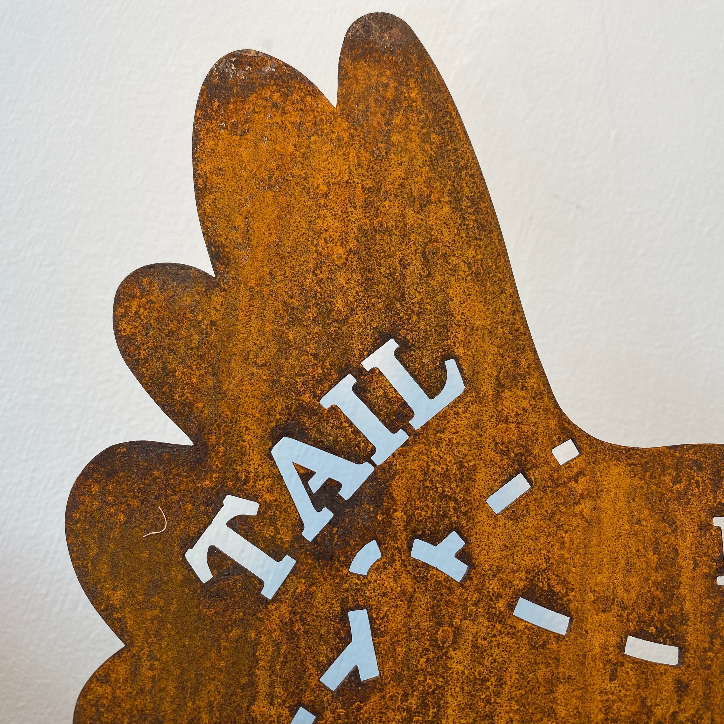 Rustic Metal Chicken Wall Art – 2mm Steel Garden Sign | RW Norfolk