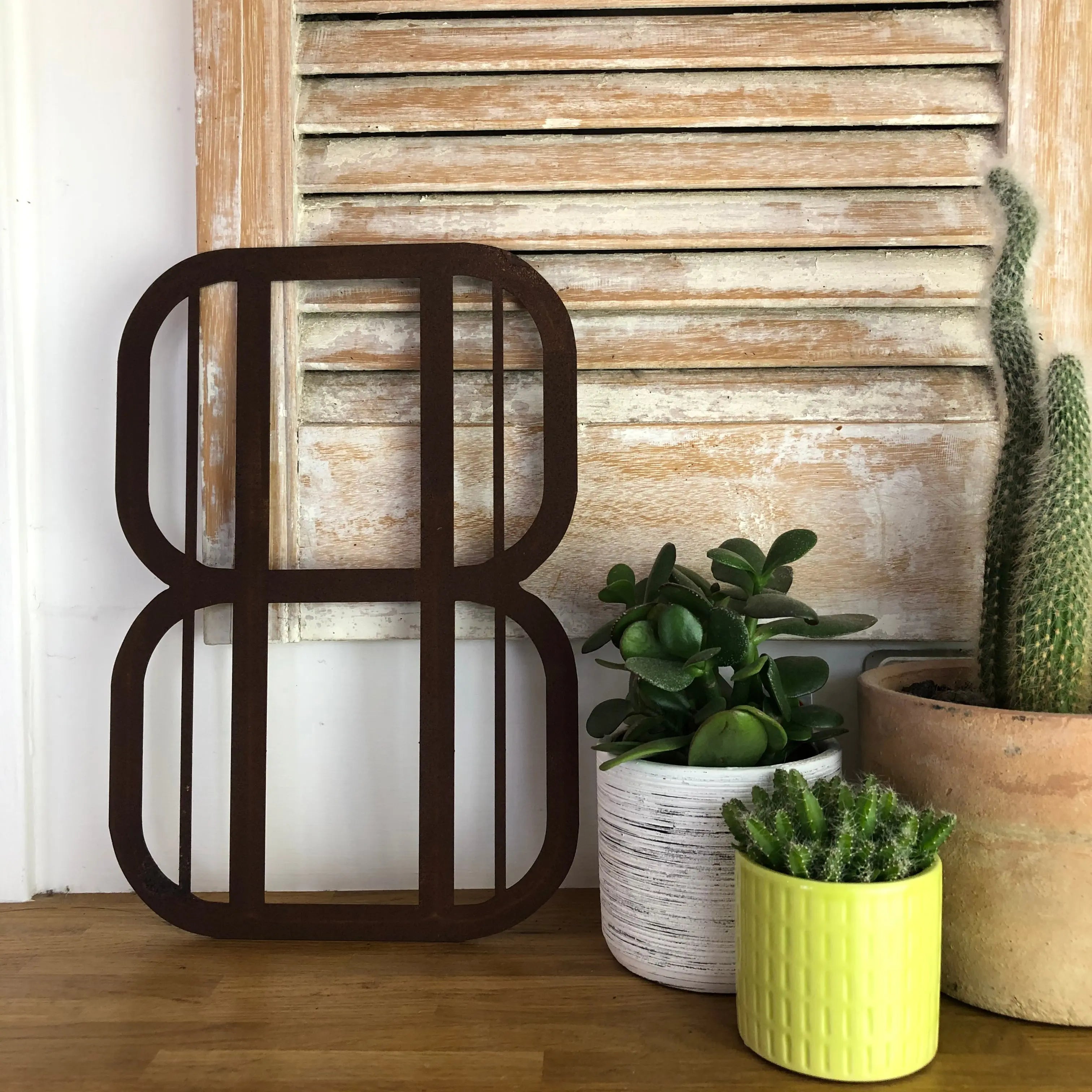 Rustic Warehouse Norfolk Art Deco Rusty Metal Letters – Industrial Wall Decor