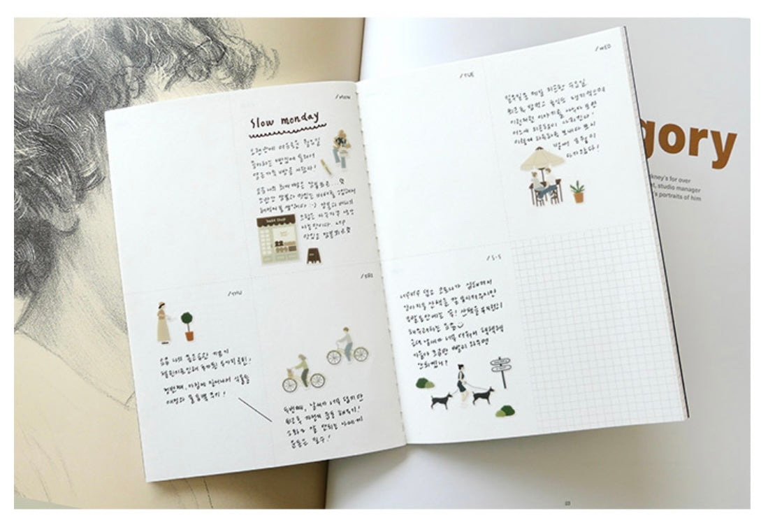 Suatelier Slow Day Decorative Stickers for Journaling and Planners