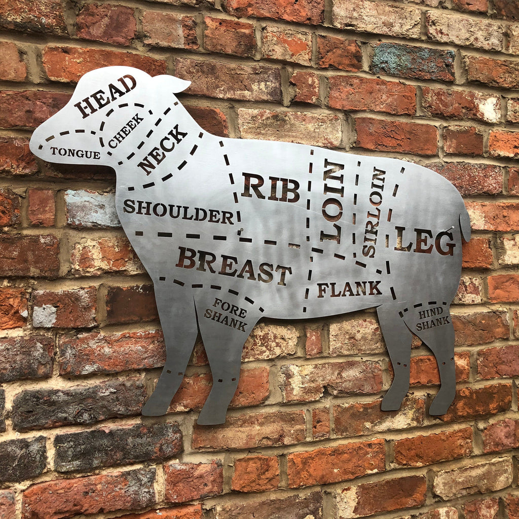Large Galvanized Steel Lamb Wall Art – Rustic Warehouse Norfolk