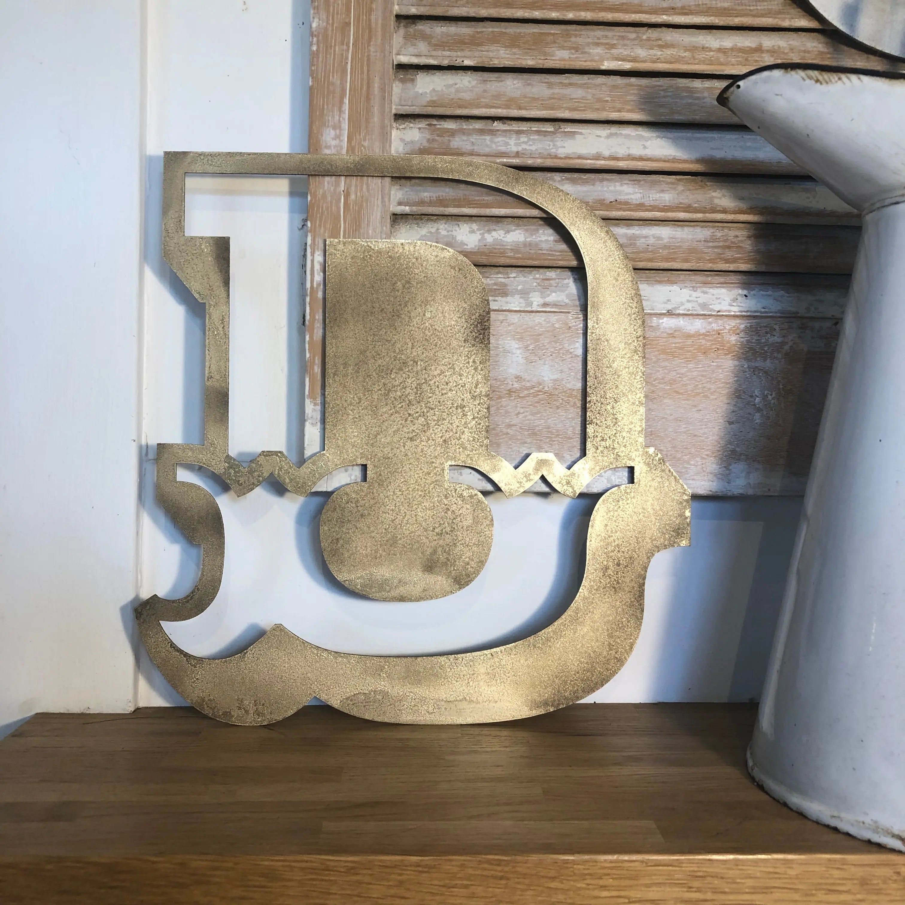 Rustic Gold Metal Carnival Letters | Distressed Steel Signage by Norfolk