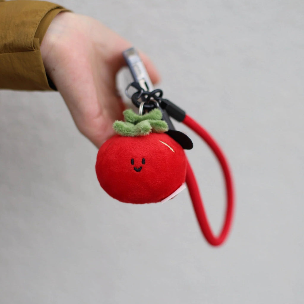 LuLuFun Studio Mini Tomato Plush Bag Charm | Kawaii Food Keychain