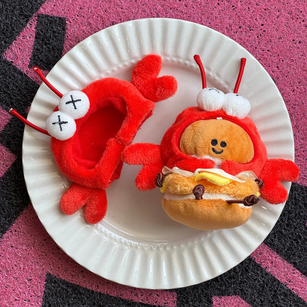 LuLuFun Studio Mini Burger Plush Keychain – Kawaii Bag Charm Toy