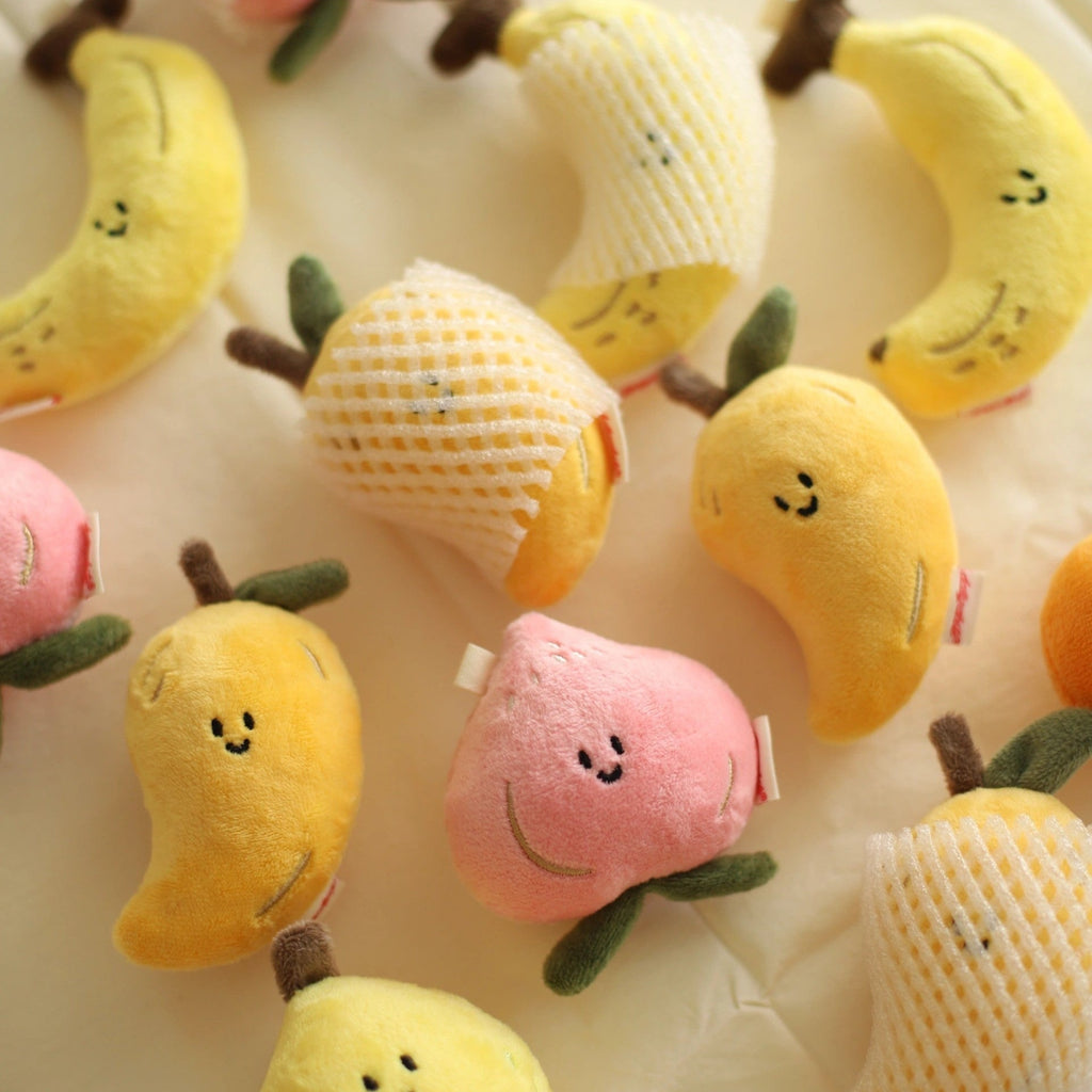 Peach Plush Bag Charm – LuLuFun Studio Kawaii Soft Fruit Keychain