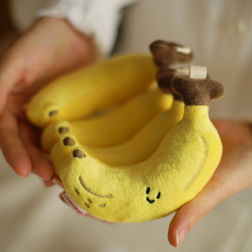 LuLuFun Studio Banana Plush Bag Charm – Soft Kawaii Food Keychain