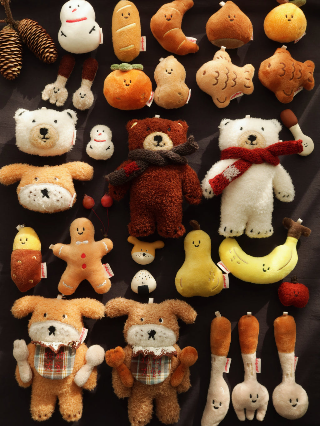 LuLuFun Studio Puppy Ice Cream Cone Plush Charm - Kawaii Bag Keychain