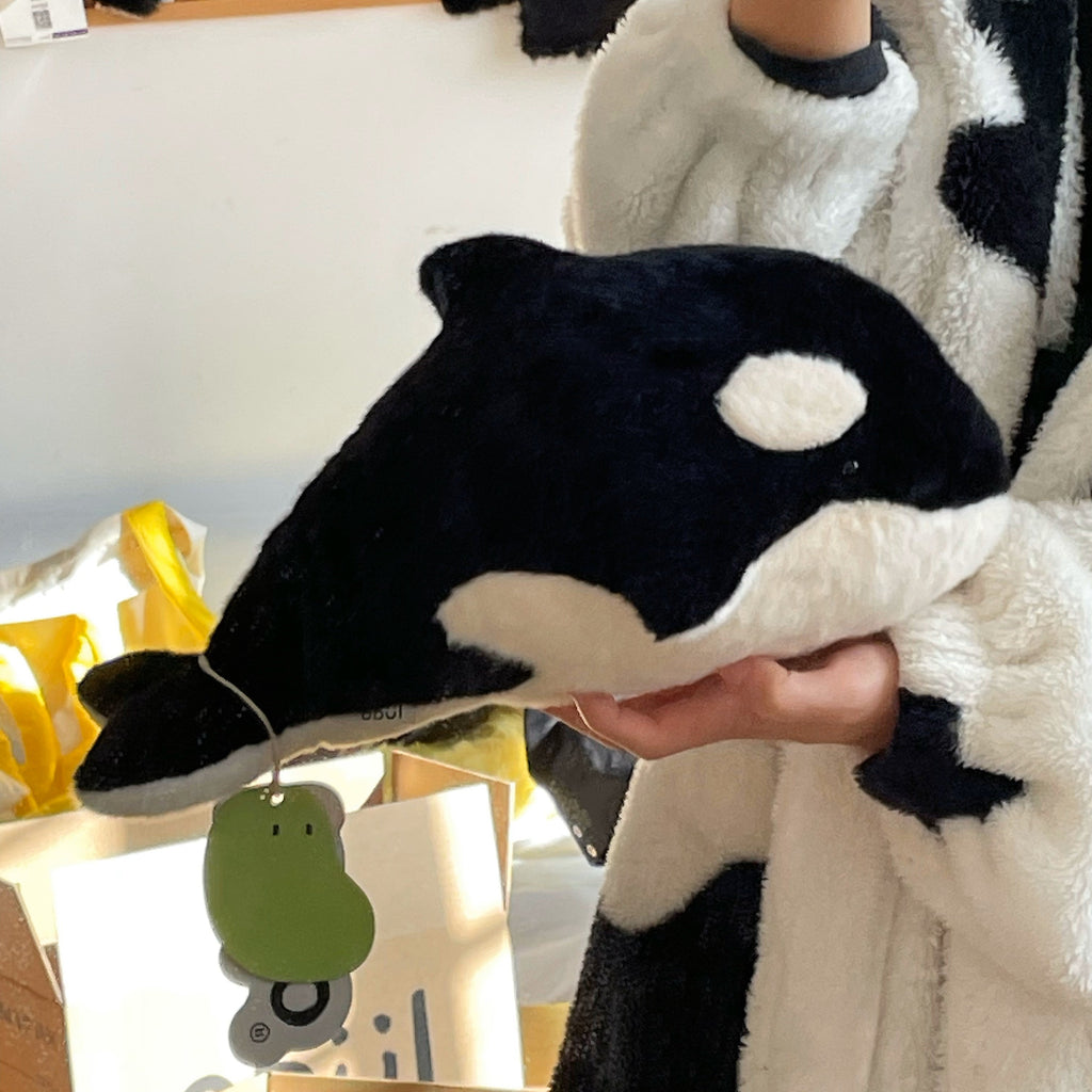 LuLuFun Studio Orca Whale Plush Toy – Soft Stuffed Animal Marine Gift