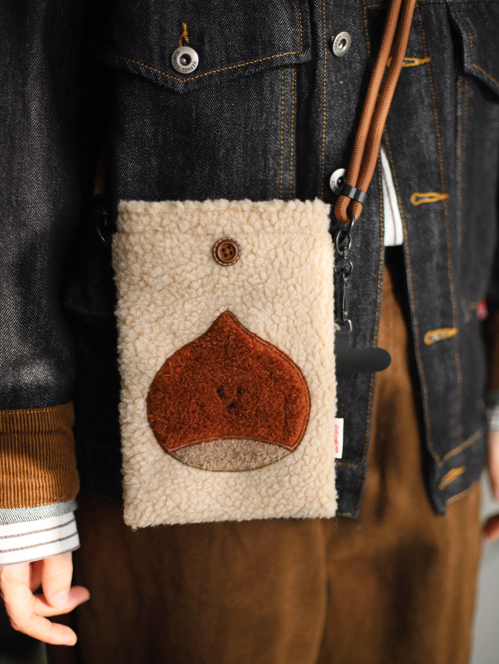 LuLuFun Studio Chestnut Plush Mini Crossbody Bag - Cute Kawaii Purse