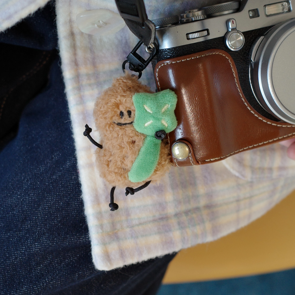 Tiger Peanut & Clover Bag Charm – Plush Keychain by Fickle Plan