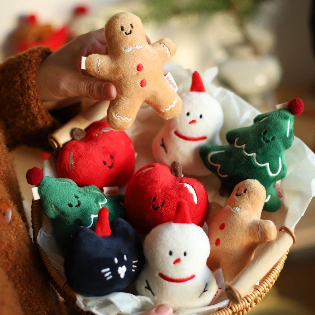 Gingerbread Man Plush Charm – Soft Brown Bag Keychain by LuLuFun Studio