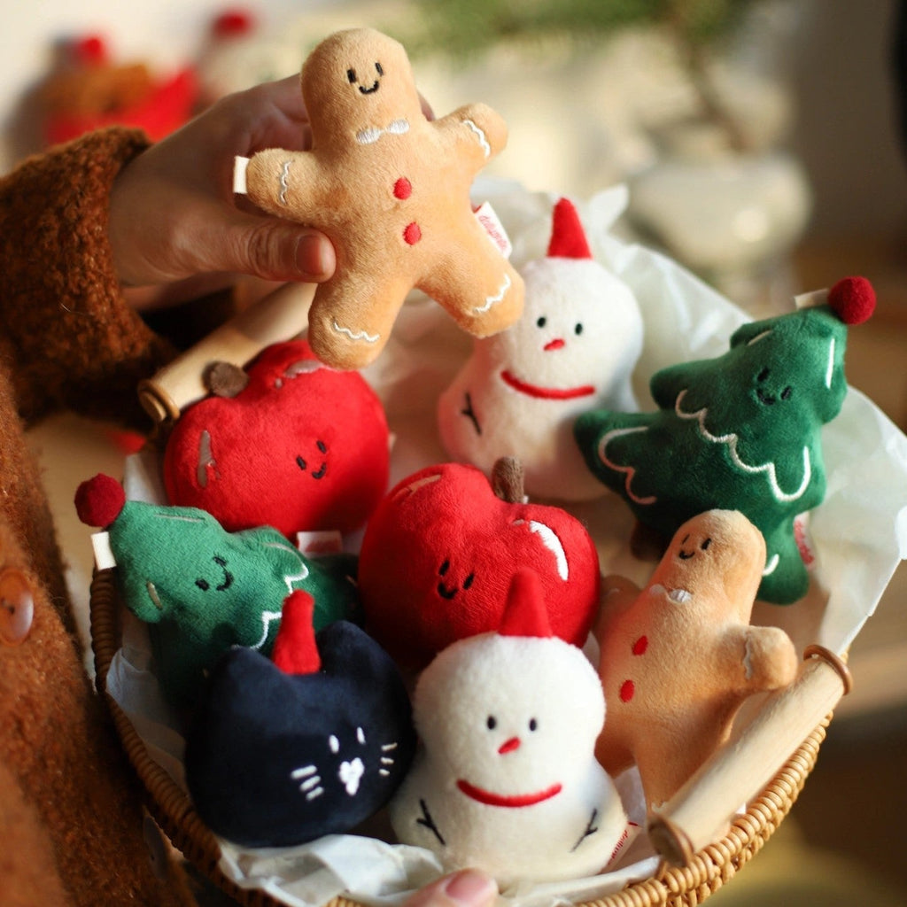 LuLuFun Studio Red Apple Plush Bag Charm | Soft Kawaii Keychain Accessory