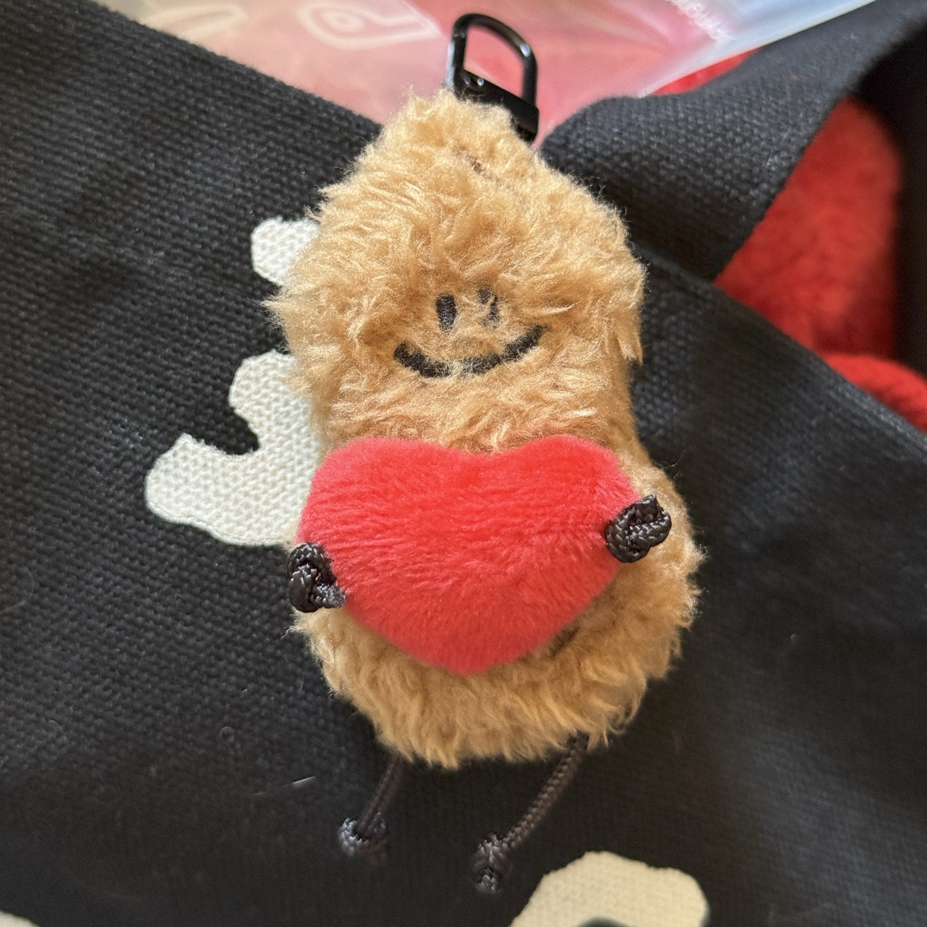 Plush Tiger and Peanut Bag Charm | Fickle Plan Soft Keychain Accessory
