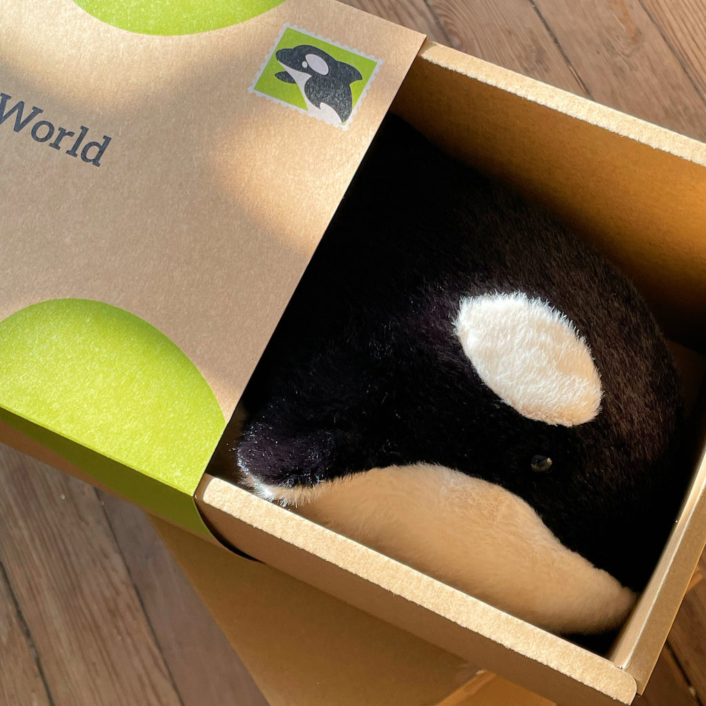 LuLuFun Studio Orca Whale Plush Toy – Soft Stuffed Animal Marine Gift