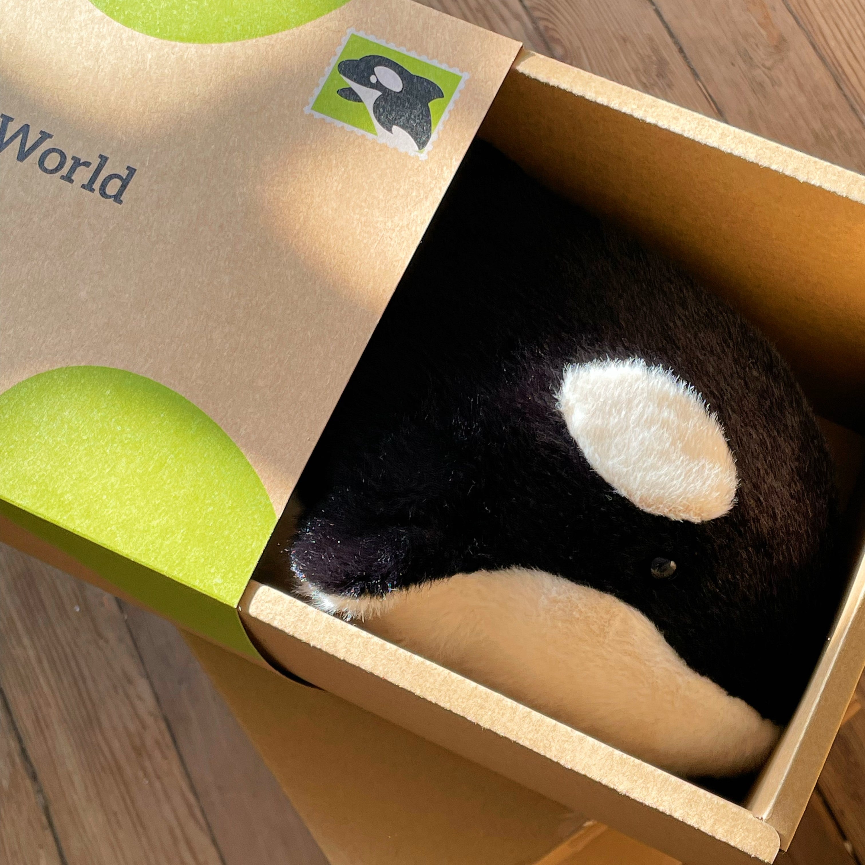 LuLuFun Studio Orca Whale Plush Toy – Soft Stuffed Animal Marine Gift