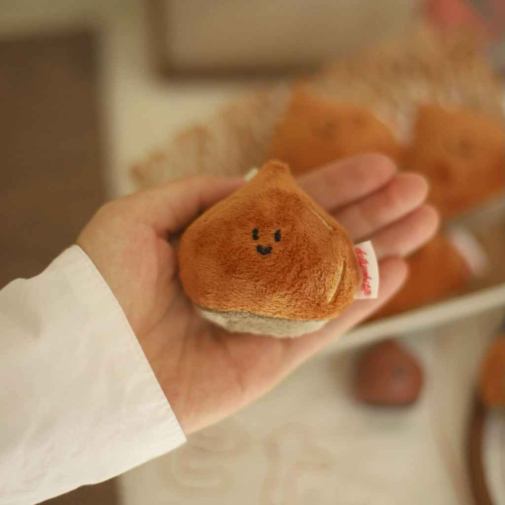 LuLuFun Studio Chestnut Plush Bag Charm – Cute Soft Mini Keychain Toy