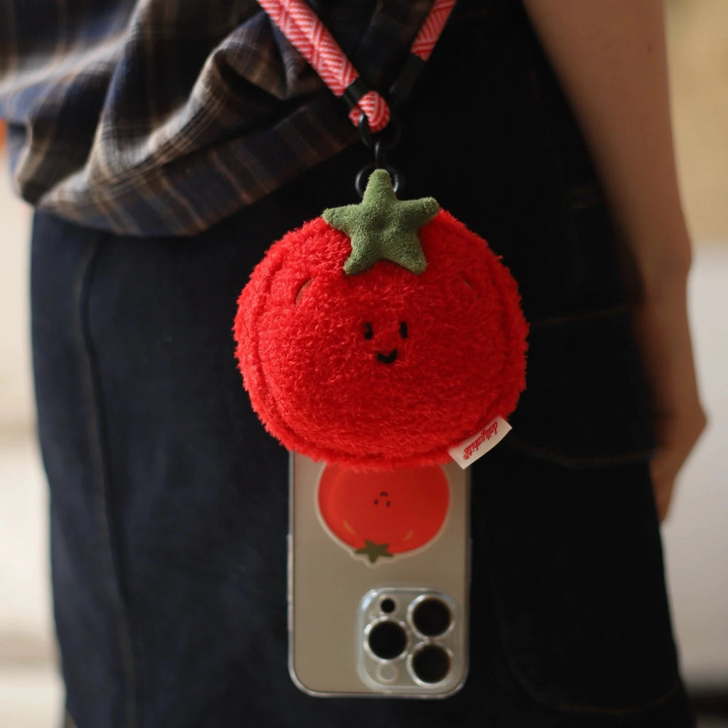 LuLuFun Studio Plush Tomato Mini Bag | Cute AirPod Pouch & Coin Purse