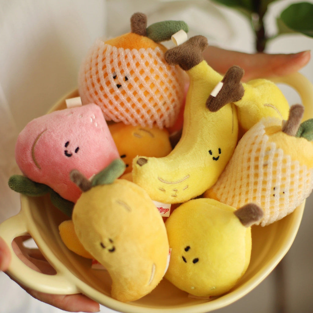 Peach Plush Bag Charm – LuLuFun Studio Kawaii Soft Fruit Keychain