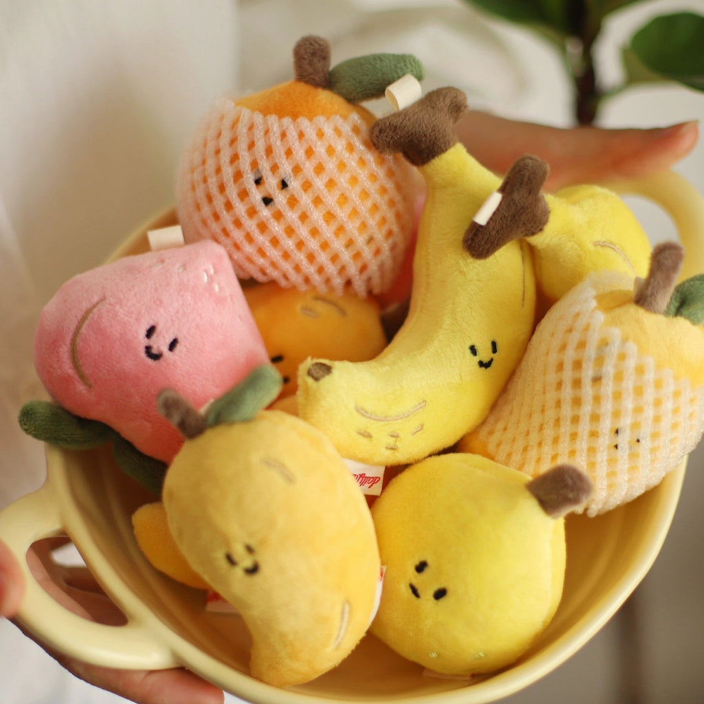 LuLuFun Studio Banana Plush Bag Charm – Soft Kawaii Food Keychain