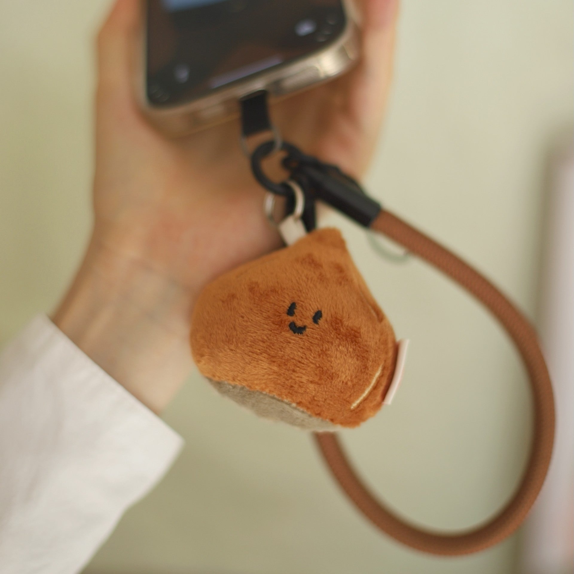 LuLuFun Studio Chestnut Plush Bag Charm – Cute Soft Mini Keychain Toy