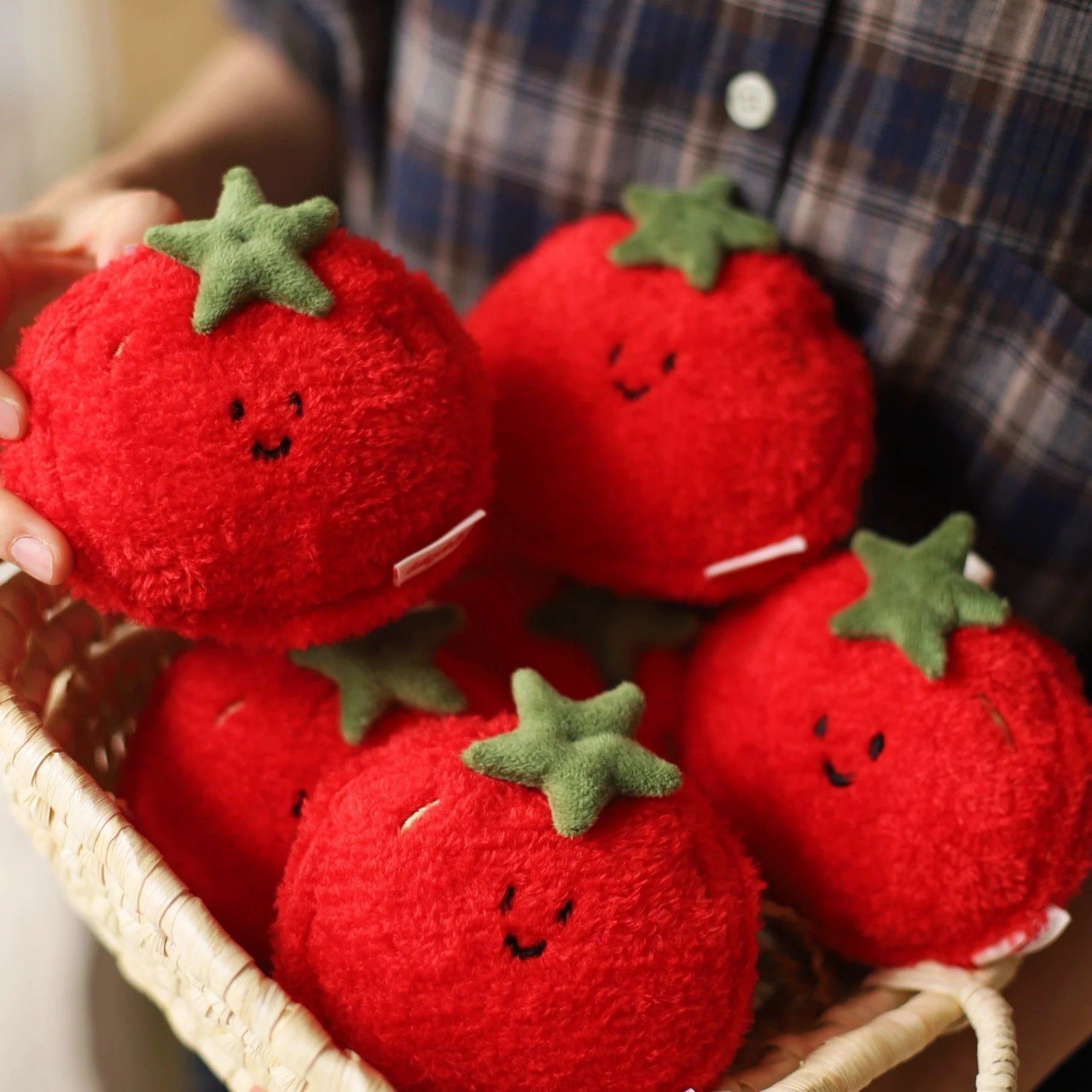 LuLuFun Studio Plush Tomato Mini Bag | Cute AirPod Pouch & Coin Purse