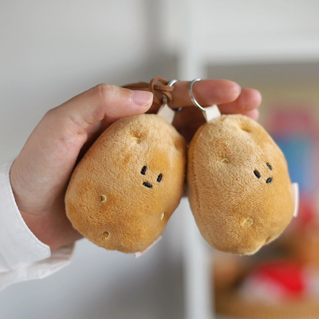 LuLuFun Studio Potato Plush Bag Charm – Soft Kawaii Keychain Accessory