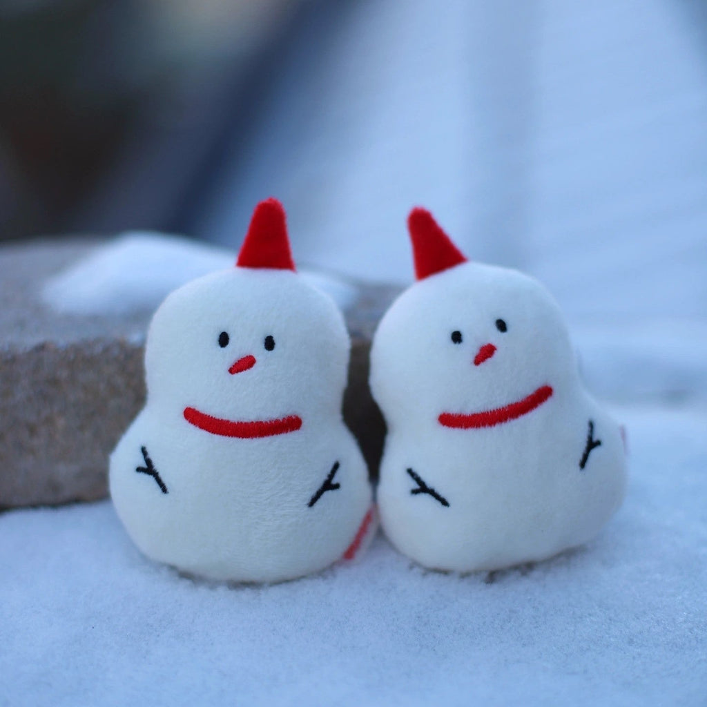 LuLuFun Studio Snowman Plush Charm – Soft White Bag Accessory Keychain