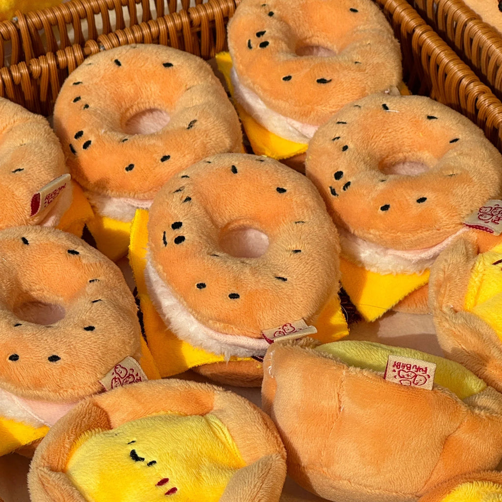 Bagel Bag Charm - Kawaii Bread Plush Toy by LuLuFun Studio