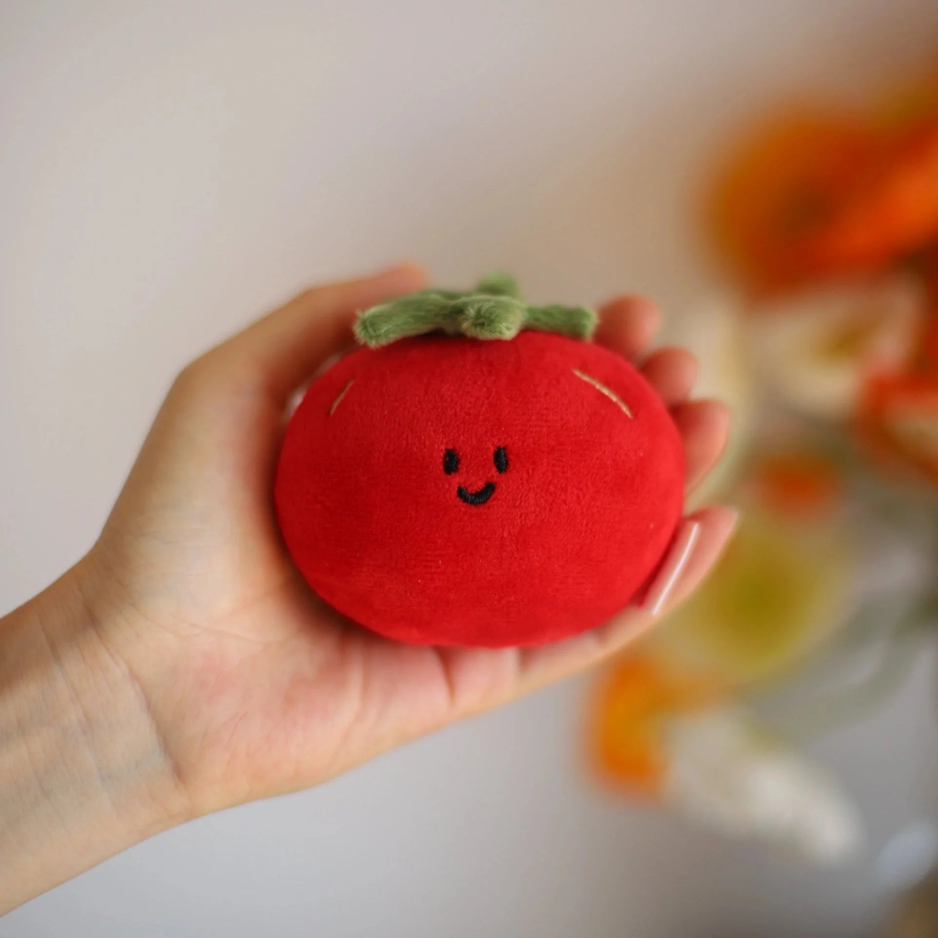 LuLuFun Studio Tomato Plush Bag Charm – Cute Red Kawaii Keychain