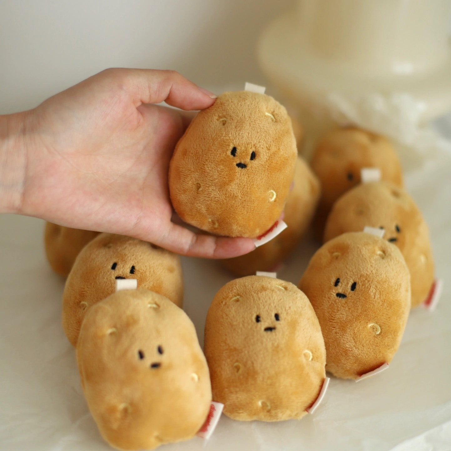 LuLuFun Studio Potato Plush Bag Charm – Soft Kawaii Keychain Accessory