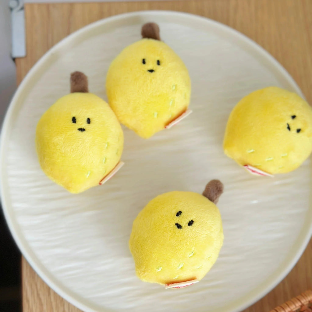 LuLuFun Studio Lemon Plush Bag Charm – Cute Yellow Kawaii Keychain