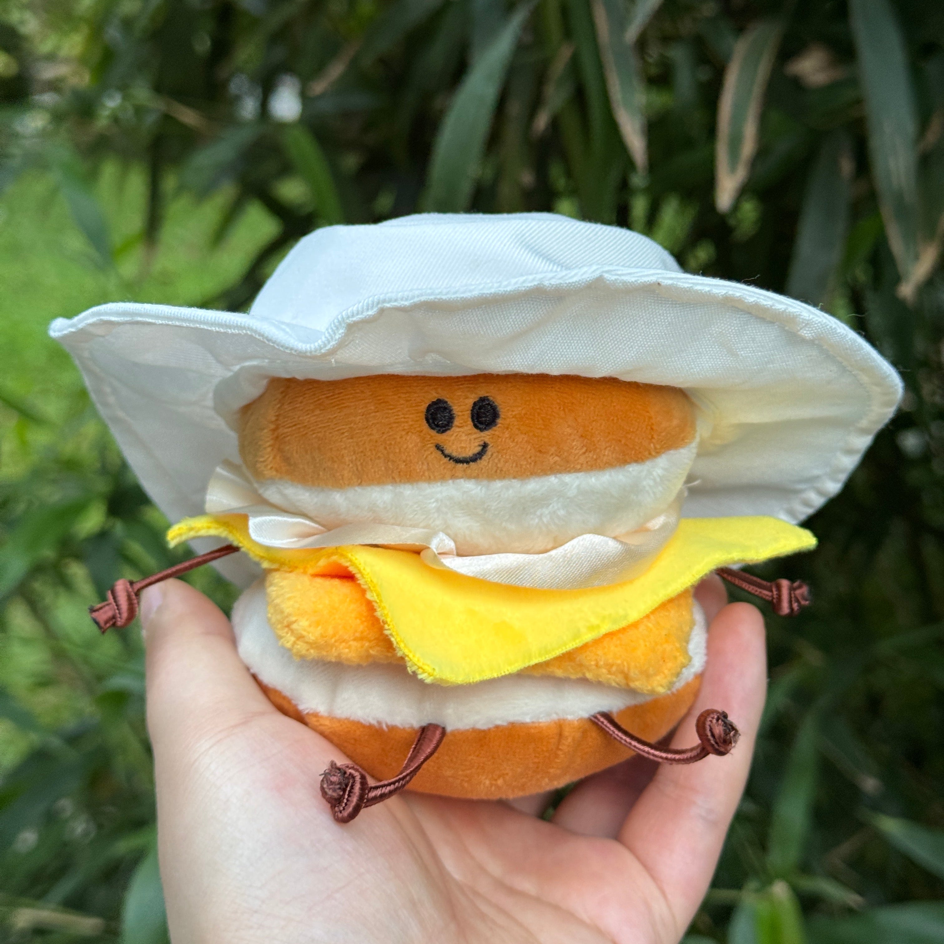 LuLuFun Studio Plush Cheese Burger Keychain - 5 Inch Bag Charm Toy