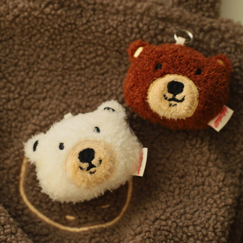 LuLuFun Studio Brown Bear Plush Bag Charm – Sherpa Teddy Bear Keychain
