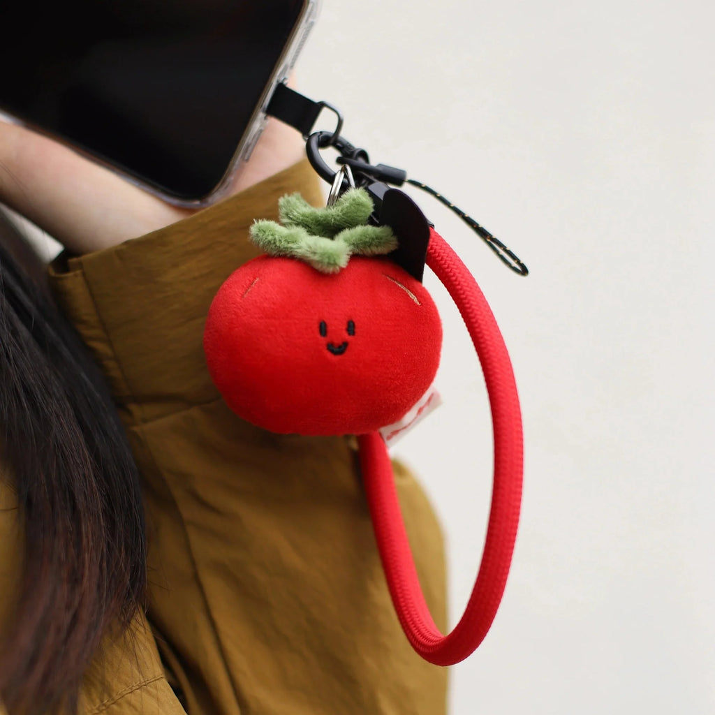 LuLuFun Studio Mini Tomato Plush Bag Charm | Kawaii Food Keychain