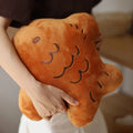 LuLuFun Studio Taiyaki Plush Pillow – Soft Brown Kawaii Food Cushion