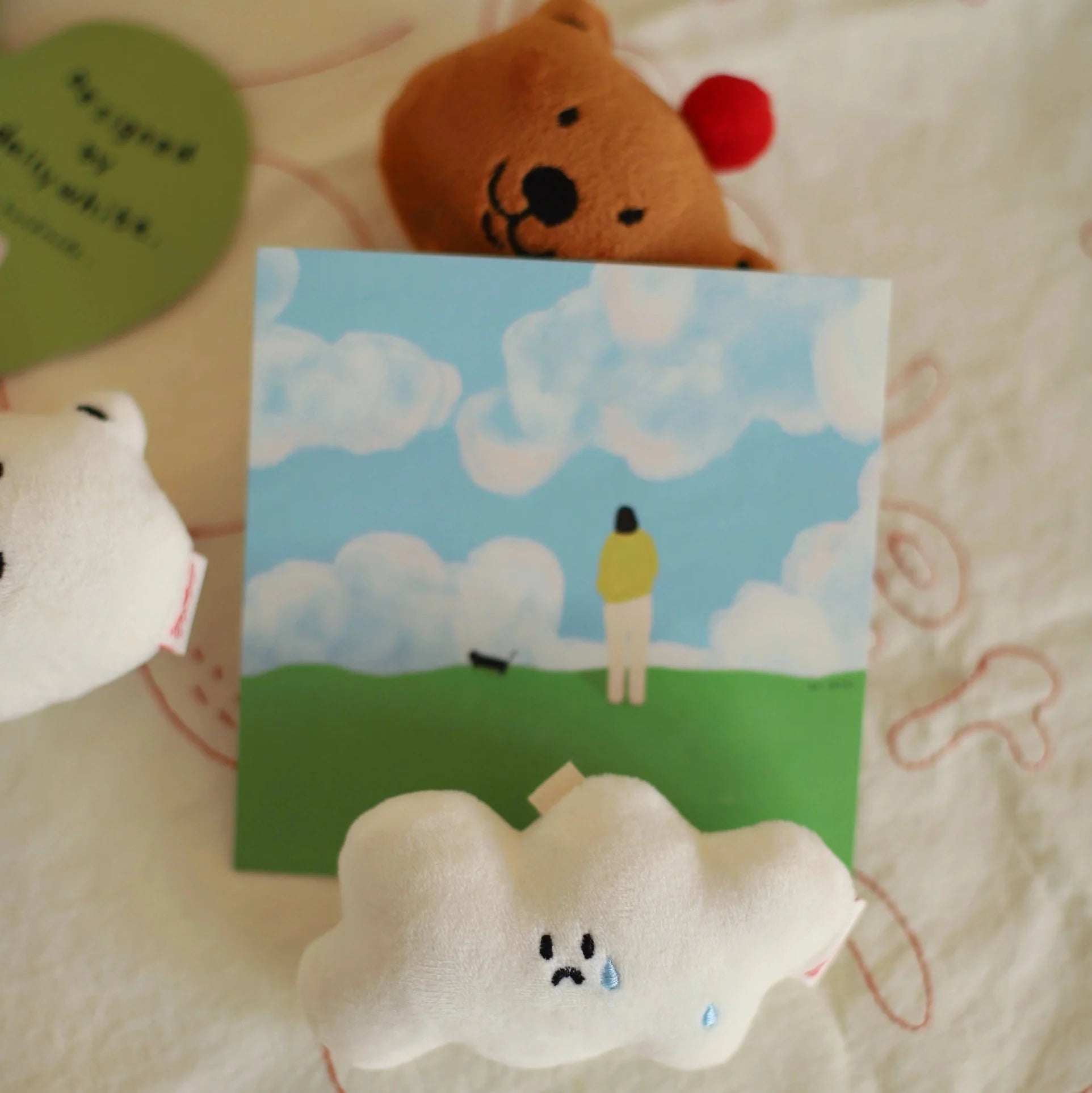 LuLuFun Studio Polar Bear Plush Bag Charm – Soft White Animal Keychain