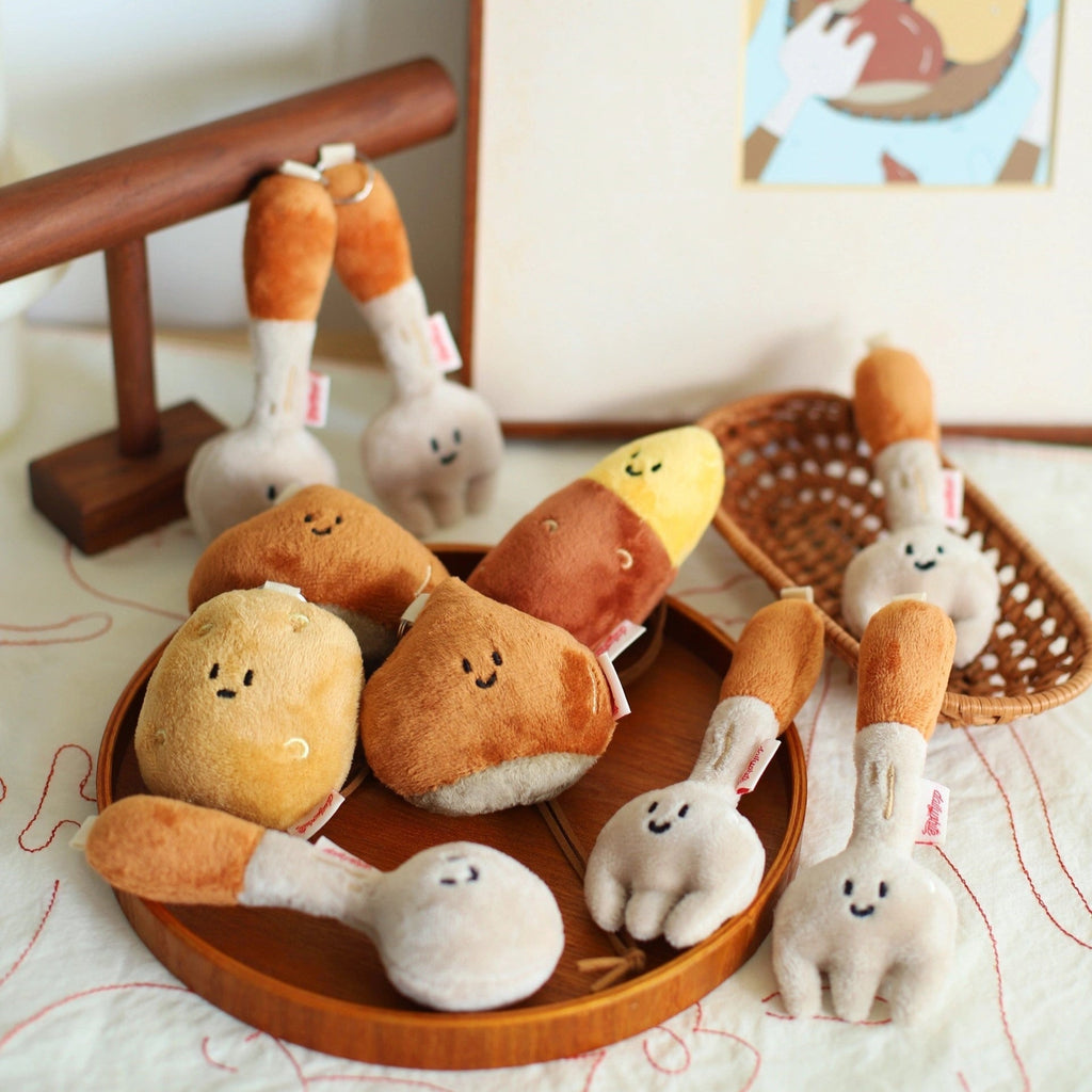 LuLuFun Studio Chestnut Plush Bag Charm – Soft Brown Kawaii Keychain