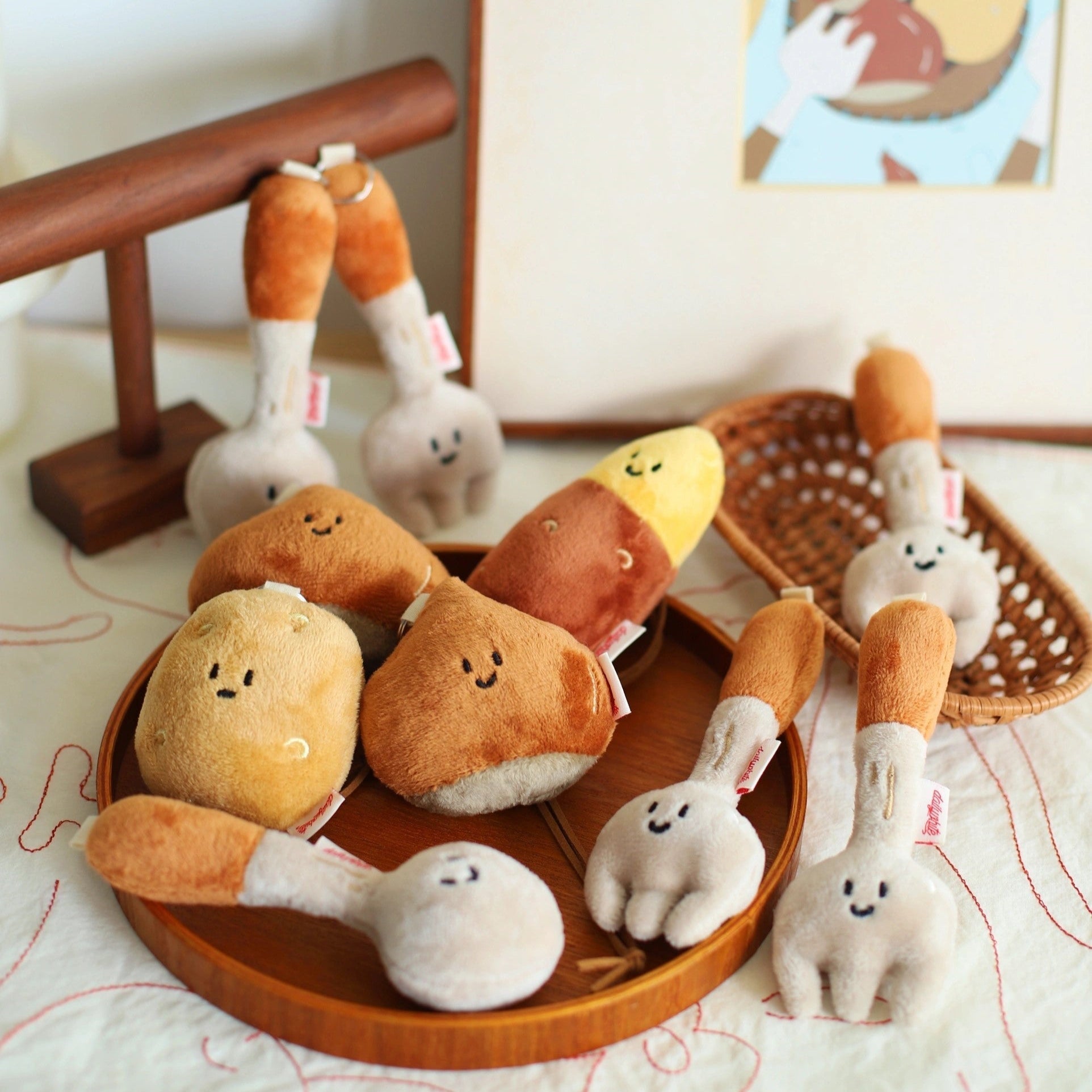 LuLuFun Studio Chestnut Plush Bag Charm – Soft Brown Kawaii Keychain