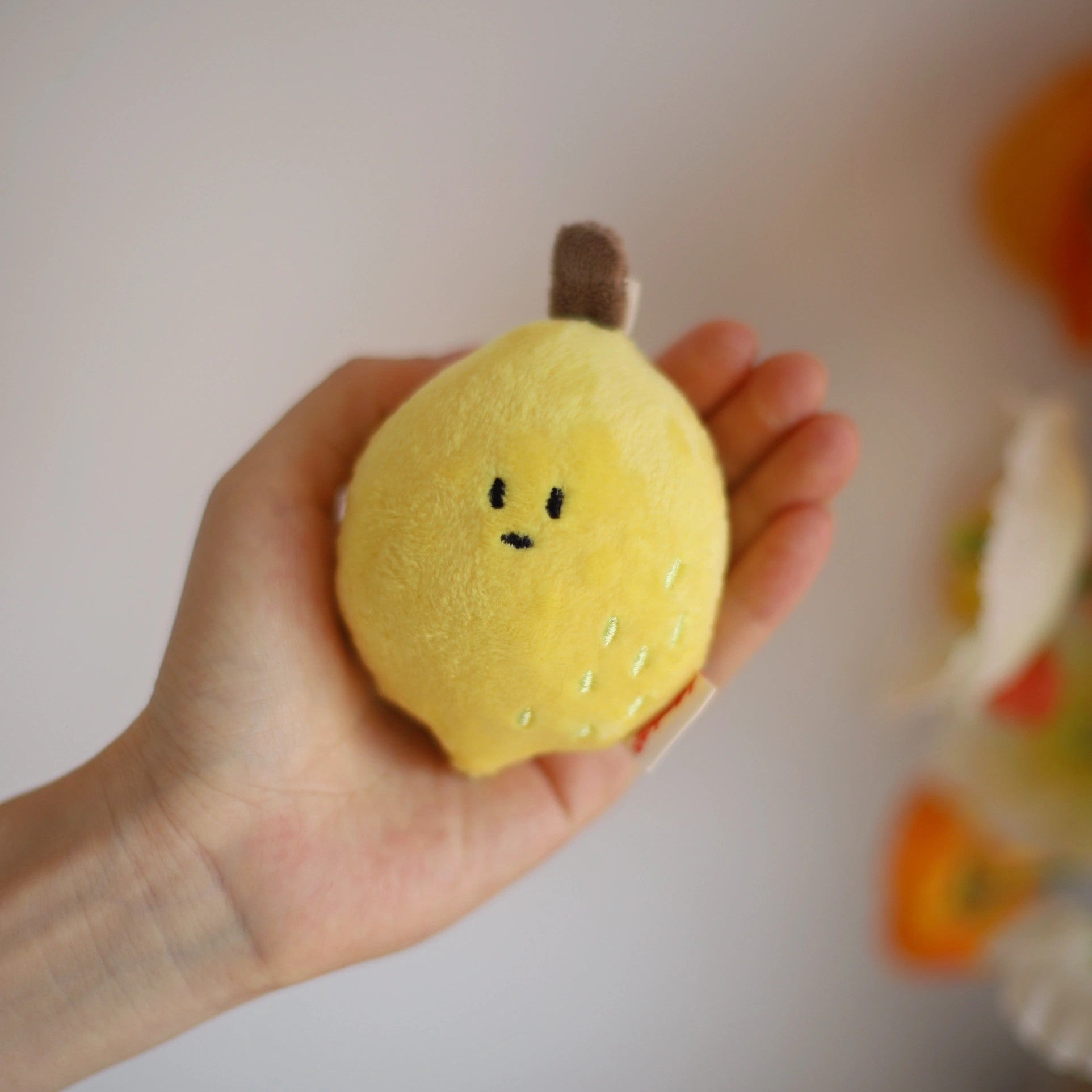 LuLuFun Studio Lemon Plush Bag Charm – Cute Yellow Kawaii Keychain