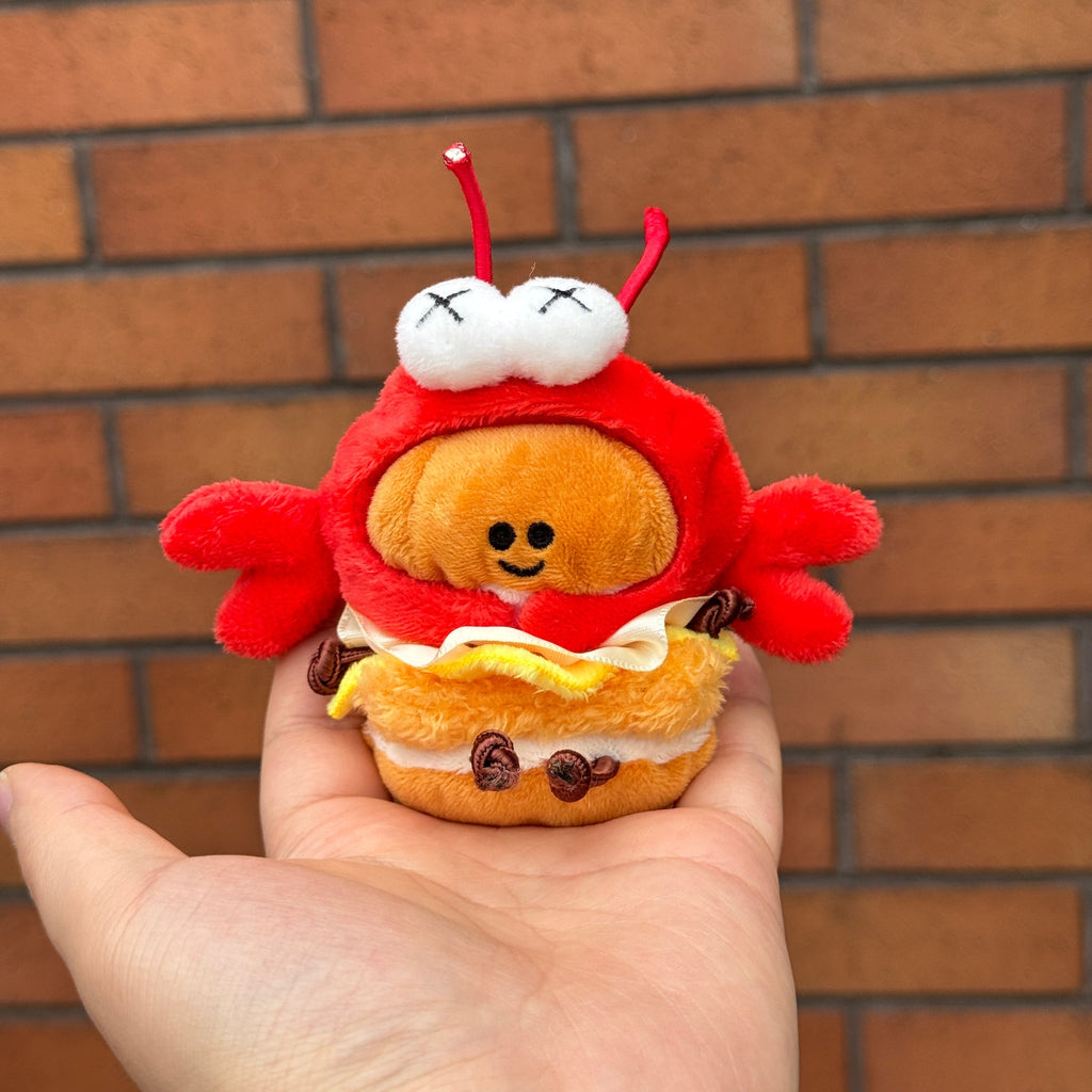 LuLuFun Studio Mini Burger Plush Keychain – Kawaii Bag Charm Toy