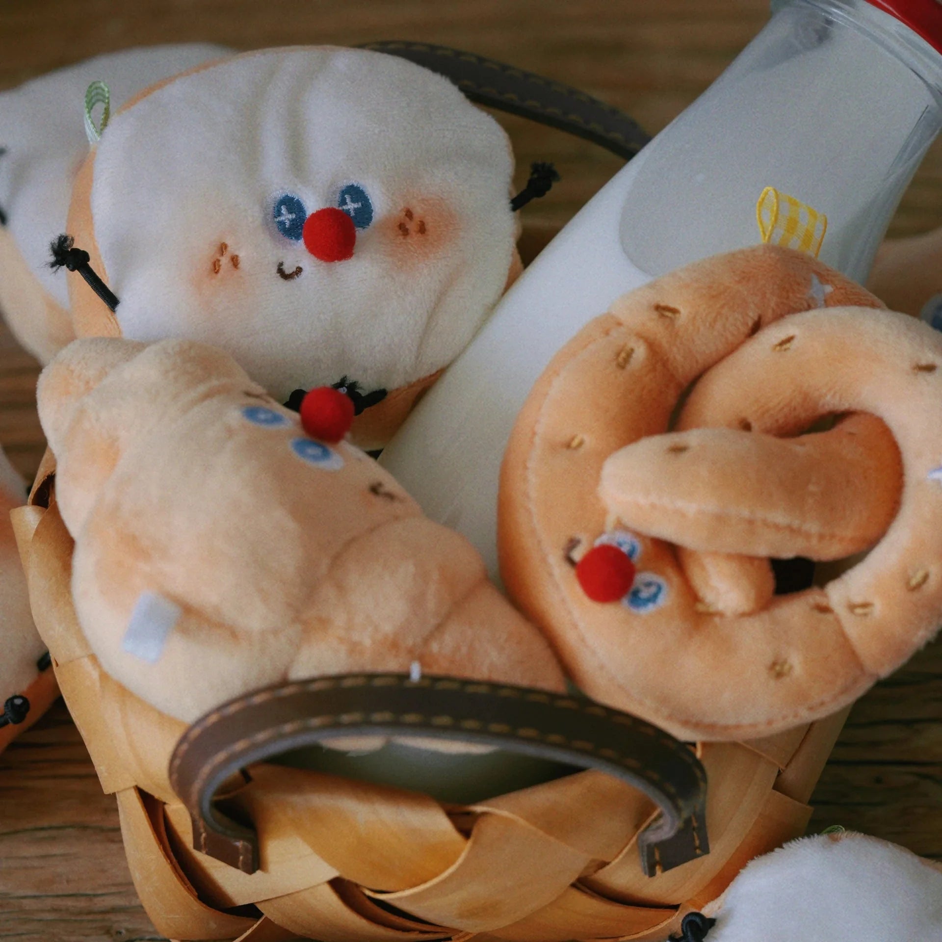 LuLuFun Studio Kawaii Toast Bread Plush AirPods Case and Bag Charm