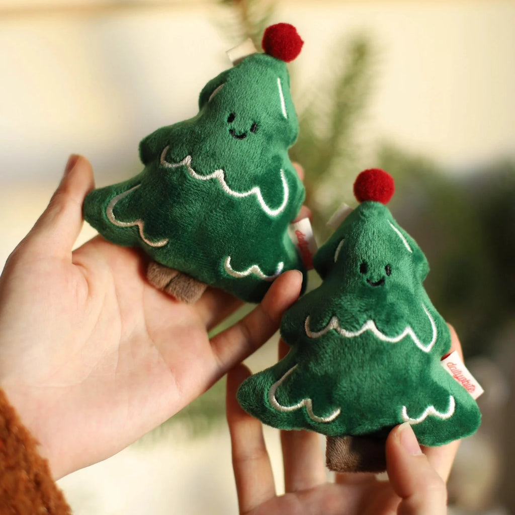 LuLuFun Studio Mini Plush Christmas Tree Charm – Green Holiday Desk Decor