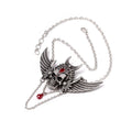 Alchemy Gothic Immortal Ayesha Necklace – Pewter & Red Crystal Pendant