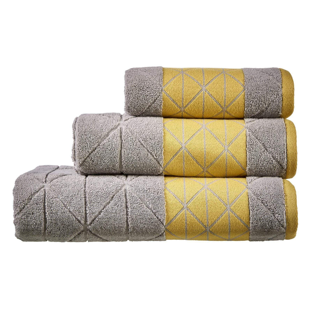 OLIVIA ROCCO Inca Diamond 600GSM Cotton Towels | Soft Absorbent Bath Sheets