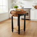 Olive Wood Butcher Block Table Island W/ Drawer