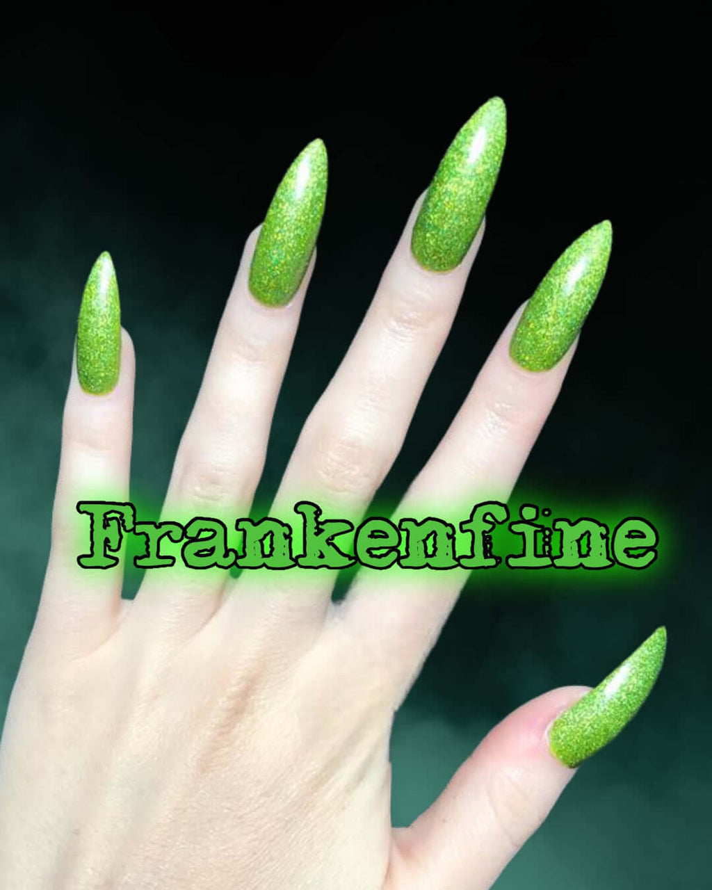 Radioactive Unicorn Frankenfine Nail Polish – Holographic Green Glitter
