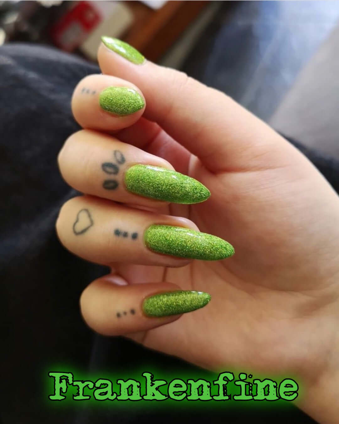 Radioactive Unicorn Frankenfine Nail Polish – Holographic Green Glitter